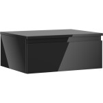 MEXEN/S - Orio koupelnová skříňka pod umyvadlo 60 cm s deskou, 1 šuplík, černá lesk 91A10-06023-1-BFC70
