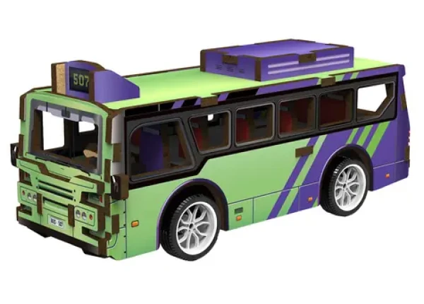 2KIDS TOYS 3D dřevěná skládačka Autobus