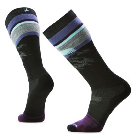 Unisex merino snowboardové ponožky SMARTWOOL Snowboard Targeted Cushion Mountain Sunr, Black velikost: 42-45 (L)