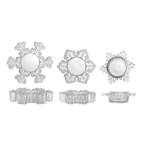 Bloomingville Skleněný svícen na čajovou svíčku Dania Clear – set 3 ks, čirá barva, sklo