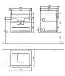VILLEROY & BOCH - Avento Umyvadlová skříňka, 580x514x452 mm, 2 zásuvky, Oak Kansas A88900RH