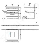 VILLEROY & BOCH - Avento Umyvadlová skříňka, 580x514x452 mm, 2 zásuvky, Stone Oak A88900RK