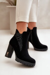 Boty na podpatku NS329P černé - Step in style 36