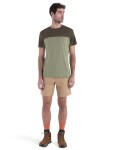 Pánské merino triko krátký rukáv ICEBREAKER Mens 125 Cool-Lite Sphere III SS Tee Colour Block, Lichen/Loden/Cb velikost: S