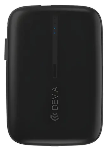 Devia Kintone černá / Powerbanka / 10000 mAh / vestavěné kabely (6938595387562)