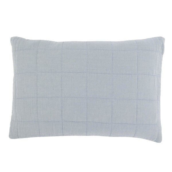 Chic Antique Prošívaný povlak na polštář Aix Vintage Sky Blue 60 × 40 cm, modrá barva, textil
