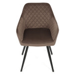 Jídelní židle, hnědá, sametová látka, DCH-425 BR4