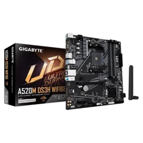 Gigabyte A520M DS3H WF6E / Základní deska / AMD A520 / AM4 / 4x DDR4 / Wi-Fi 6E / Bluetooth 5.3 / mATX (A520M DS3H WF6E)