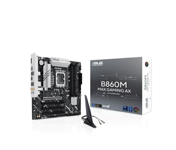 ASUS MB Sc LGA1851 B860M MAX GAMING AX, Intel B860, 4xDDR5, 1xDP, WiFi, mATX EDF_1887653