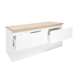 Koupelnová skříňka s krycí deskou SAT B-Way 119x50x45 cm bílá lesk BWAY2120WDOAK BWAY2120WDOAK