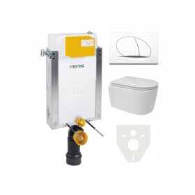 MEREO - WC komplet pro zazdění s příslušenstvím MM01SETRA