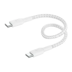 Belkin BOOST CHARGE napájecí kabel opletený USB-C na USB-C bílá / 60W / 15cm (CAB004BT0MWH)