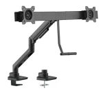 Goobay Office černá / Stolní držák pro dva monitory / 17-32" / VESA 75x75 a 100x100 mm / nosnost 2×9 kg (74074)
