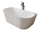Erga Norah Slim, volně stojící vana ke stěně 170x70 cm + odtoková zátka, bílá lesklá, ERG-NORAH-SLIM-170070-WH-WH