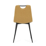 Jídelní židle, žlutá, látka, DCL-V2017 YEL2