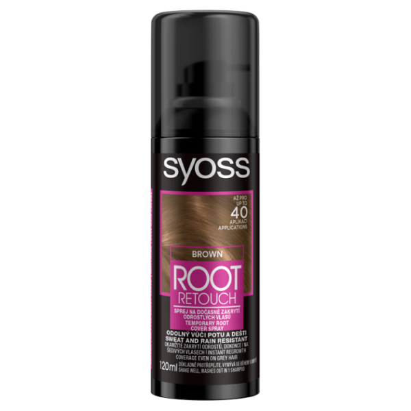 Syoss Root Retouch sprej pro dočasné zakrytí odrostů Hnědý 120ml