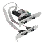 Delock PCI Express karta / 4x sériový RS-232 / PCIe x1 / nízkoprofilová (90410)