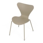 Židle jídelní, cappucino plast, čtyřnohá kovová podnož