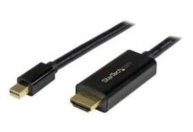 StarTech pasivní adaptér Mini DisplayPort M na HDMI M černá / 4k a 2K / audio 7.1 (MDP2HDMM1MB)