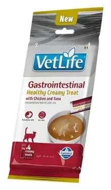 Vet Life Feline Creamy Gastrointestinal Chicken Tuna 60 g / Pamlsek pro kočky / podpora trávicího traktu