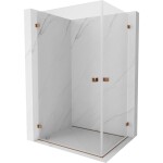 MEXEN/S - Lunar-B Duo sprchový kout dveře křídlové 95 x 85, transparent, růžové zlato 832-095L-085P-60-00