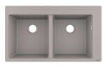 HANSGROHE - Dřezy Vestavný granitový dřez S510-F770, betonová šedá 43316380