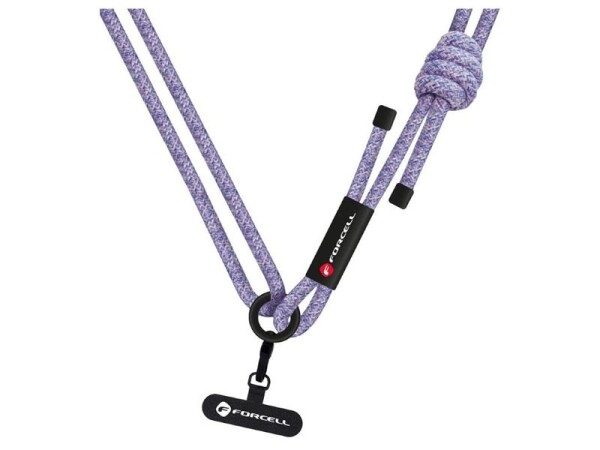 Crossbody šňůrka FORCELL F-Design S10X165 Purple - nastavitelná