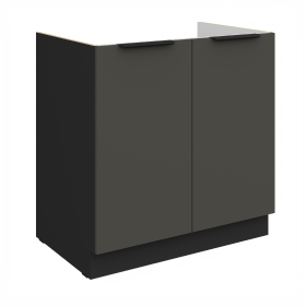 Spodní skříňka pod dřez Aria 80 ZL 1S BB - Premium Box Barva korpusu: Černá, Barva dvířek: GR - Graphite AFM