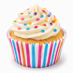 Cake star papírové košíčky na muffiny a cupcakes barevné 50x30 mm 100ks-vzor 23