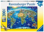 Ravensburger Velká mapa světa 200 dílků