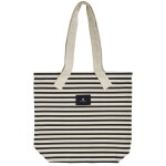 House Doctor Plátěná nákupní taška Black/Off-white, černá barva, textil