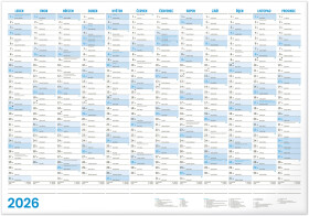 Roční kalendář 2026 NOTIQUE B1, 96,4 x 67 cm