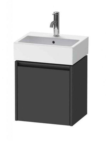 DURAVIT - Ketho.2 Umyvadlová skříňka 44x43x34 cm, 1 dvířka, panty vpravo, grafit mat K25070R49490000