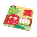 Mattel Fisher Price dřevěná hra na schovávanou zvířátka