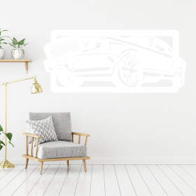 Samolepka Auto Ford Mustang Barva: bílá, Velikost: 80 x 37 cm