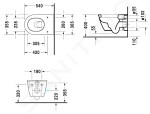 DURAVIT - Darling New Závěsné WC, DuraFix, bílá 2545090000