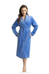 Dámský župan Luna 371 Velour 4XL modrá 4XL