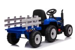 Mamido Elektrický traktor s vlečkou Blow modrý