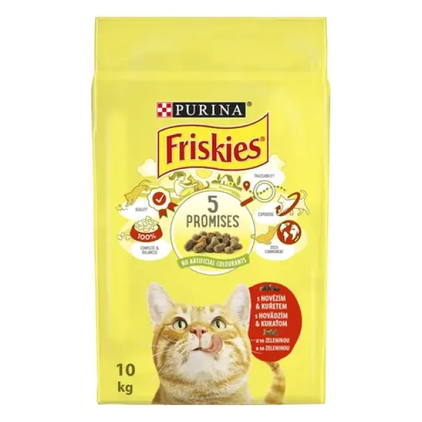 Friskies Adult maso zelenina 10 kg / Granule pro kočky / pro dospělé kočky (5997204569004)