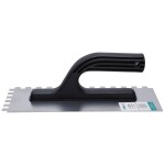 Hladítko nerezové 280 x 128 mm, plastová rukojeť, 10 x 10 zuby, STALCO
