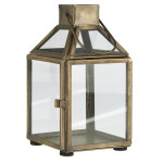 Ib Laursen Mini lucerna Norr 12,5 cm, měděná barva, čirá barva, sklo, kov