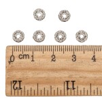 Mosazná rondelka - vroubkovaná - platinová - třída A - ∅ 6 x 3 mm - 1 ks