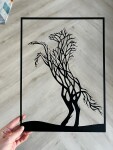 Strom života kůň dekorace na zeď Rozměr (cm): 38 x 27, Dekor: Černá