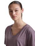 Dámské merino triko krátký rukáv ICEBREAKER Wmns Merino 150 Tech Lite SS Relax V Neck, Grey Plum velikost: L