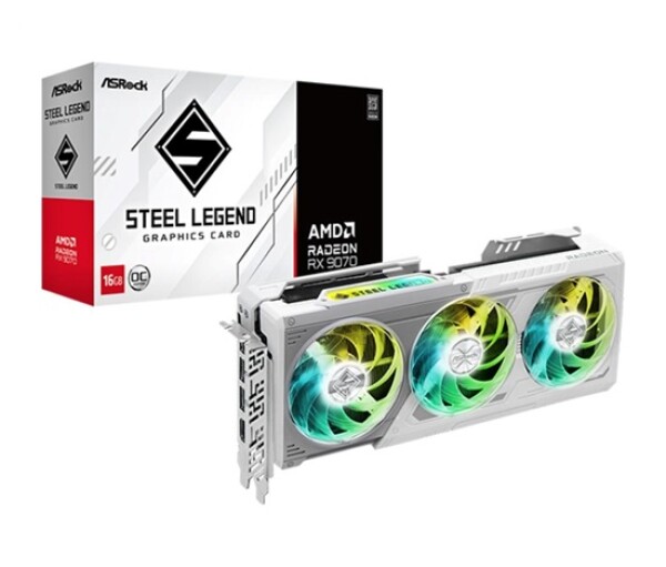 ASRock VGA AMD Radeon RX 9070 Steel Legend 16GB OC, RX 9070, 16GB GDDR6, 3xDP, 1xHDMI EDF_1883019