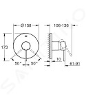 GROHE - Essence Sprchová baterie pod omítku, Cool Sunrise 24057GL1