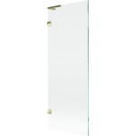 MEXEN/S - Lunar L vanová zástěna FIX 70 x 150, transparent, zlatá 897L-070-000-50-00