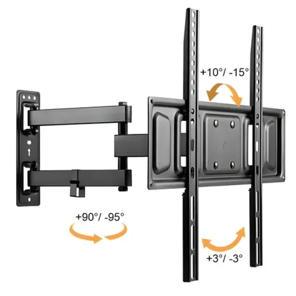 Brateck LPA63-443 / Výsuvný držák TV / 32"-55" / nosnost 35 kg / VESA 400x400 / náklon +10°/-15° (BRLPA63443)