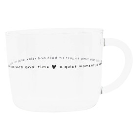 Bastion Collections Skleněný hrnek Quiet Moment 400 ml, čirá barva, sklo