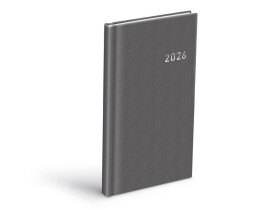 Týdenní diář 2026 MFP T806 kapesní - PVC dark gray